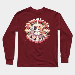 Meowy Catmus Wreath Pawsitively Meowgical 5C3 Long Sleeve T-Shirt